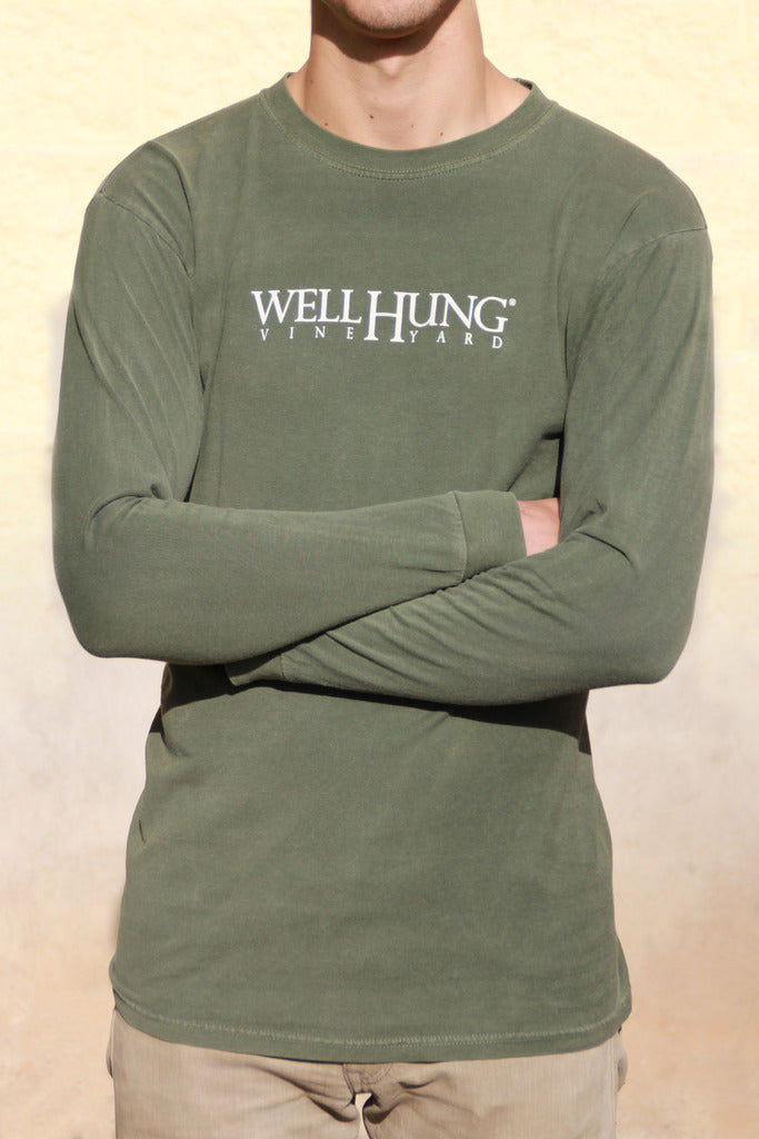 Well Hung Vineyard Green Long Sleeve T Shirt