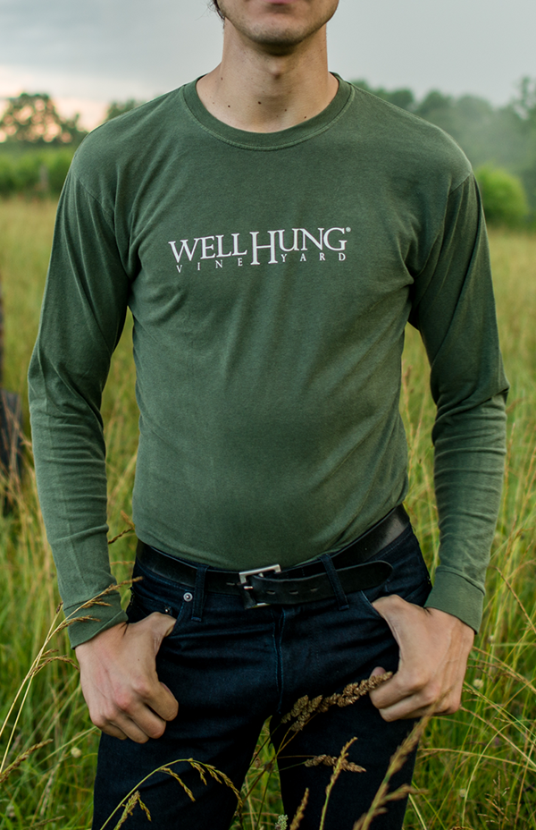 Well Hung Vineyard Green Long Sleeve T Shirt